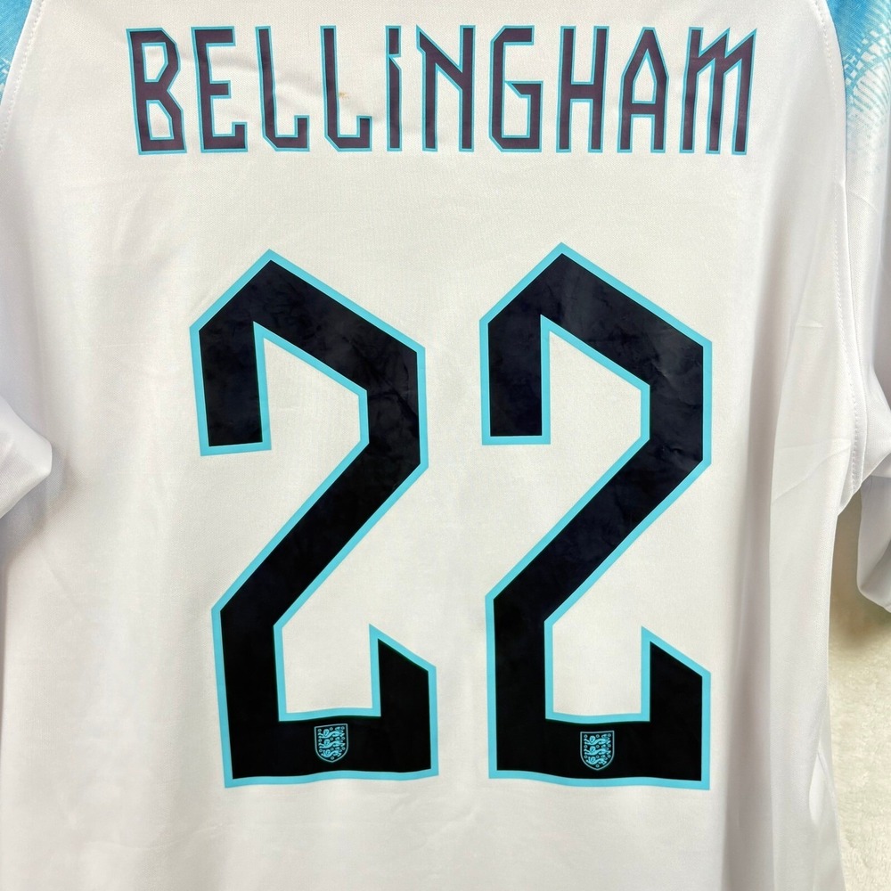 Nike England Soccer‎ Jersey Bellingham #22 World Cup XXL Dri-FIT  Blokecore - Picture 3 of 9